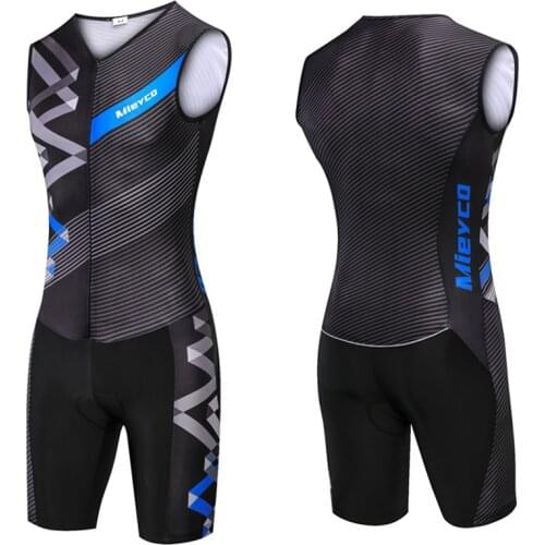 Triathlon Suit Sleeveless Cycling Jersey Summer Mens Set Bicycle Jumpsuit Maillot Cycling Ropa ciclismo Set Swimmsuit