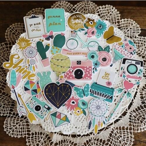 KSCRAFT 33pcs Lovely Paper Stickers for DIY Scrapbooking/photo album Decoration Card Making Crafts