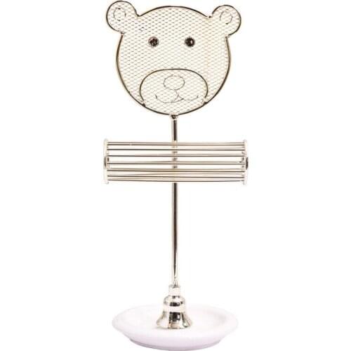 Iron Jewelry Display Stand Ring Holder Cute Bear Display Ear Studs Earring Jewelry Display Stand Jewelry Storage Tool