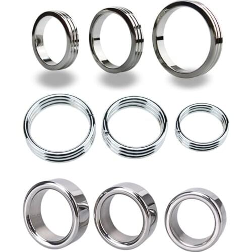 Semen Lock Ring Scrotum bondage lasting ring male masturbation masturbation delay ring stainless steel ring gay dildo set