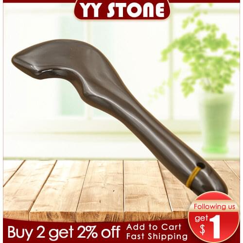 5A grade Original Si Bin brown color Bian stone massage guasha kit beauty face meridian pen type 4 face massage headache relief