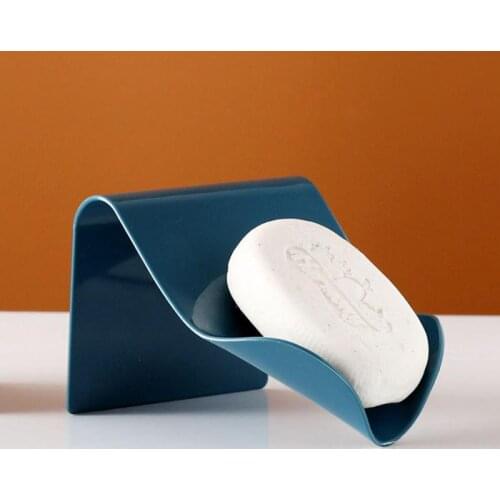 Wall Mounted Soap Holder Portable Kitchen Bathroom No Drilling Soap Dishes Box Self Draining Soap Rack Adhesive Soap Storage Box