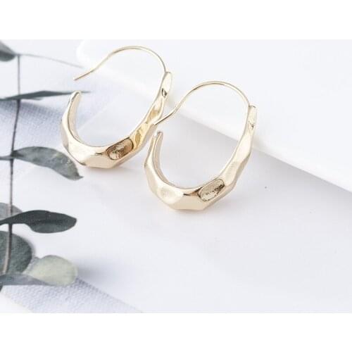 Ruanme a pair of earrings contracted retro geometric stud earrings frosted inferior smooth women earrings adorn article