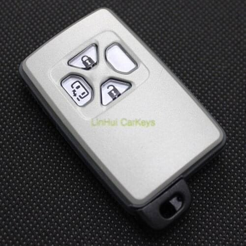 PINECONE for TOYOTA CROWN CAMRY HIGHLANDER PRADO MARK X Key Case 3 Square Buttons Uncut Brass Blade Remote Key ABS Shell 1PC