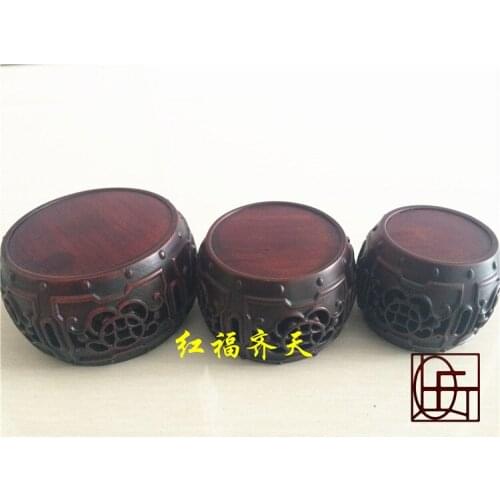 ** Rosewood pedestal mahogany Decoration teapot seat * wood bass drum sets of three wooden blocks wooden hollow base