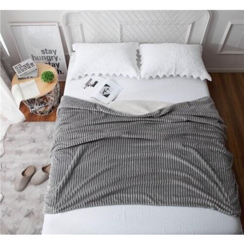 Hot Home textile Double-faced Velvet Blanket super warm soft blankets throw on Sofa/Bed/Plane Travel patchwork solid Bedspread