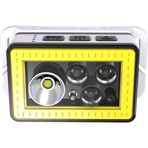 Sensor LED Headlight Head Torch USB Rechargeable Magnetic Waist Work Light Red Blue Green COB Sensing Lamp For Night Running