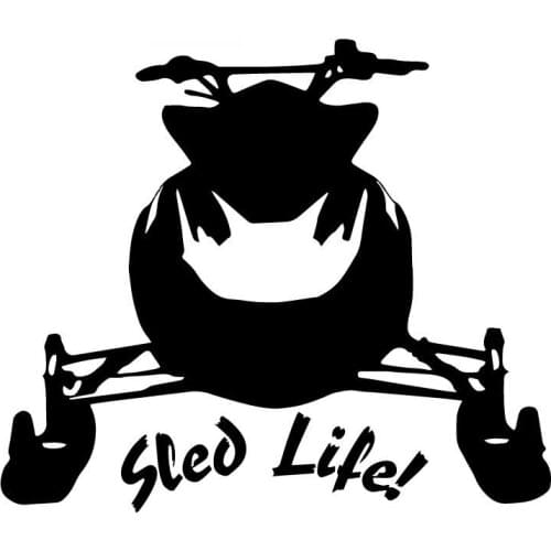 Car Sticker Snowmobile Snowmobile Life PVC Decal Decoration Bumper Accessories Car Sticker Pattern Black/White,18cm*15cm