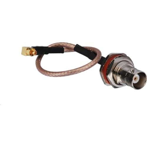 Superbat BNC Female Jack Bulkhead to Mc-card Male Plug Right Angle Pigtail Cable RG316 15cm