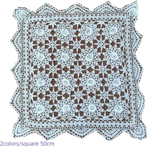 Vintage lace cotton table place mat pad Cloth crochet placemat cup mug glass tea coffee coaster dining Christmas doily kitchen