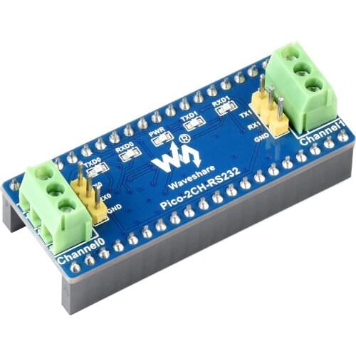 Waveshare 2-Channel RS232 Module For Raspberry Pi Pico, SP3232EEN Transceiver, UART To RS232