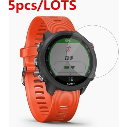 5pcs /LOT For Garmin Forerunner 245 Tempered Glass 9H 2.5D Premium Screen Protector Film For Garmin Forerunner245m SmartWatch