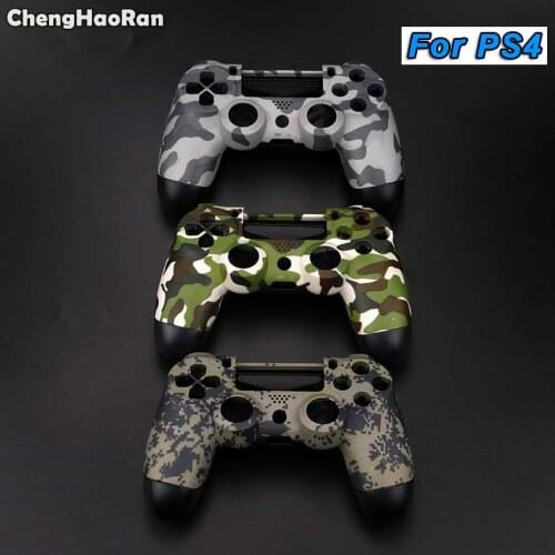 ChengHaoRan For PS4 Custom Camouflage Controller Cover Cases Replacement Housing Front Back Shell For Sony Playstation 4 Gamepad