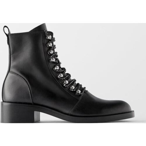 Ankle Boots For Women 2021 Winter Thick-heeled Martin Boots Cow Leather Handsome Motorcycle Boots Skinny Short Ankle Booties