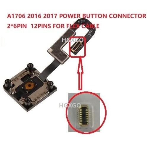 10pcs Power Button Flex cable Connector For macbook pro 13" 15" A1706 A1707 2016 2017 Touch Bar ID Fingerprint Connector