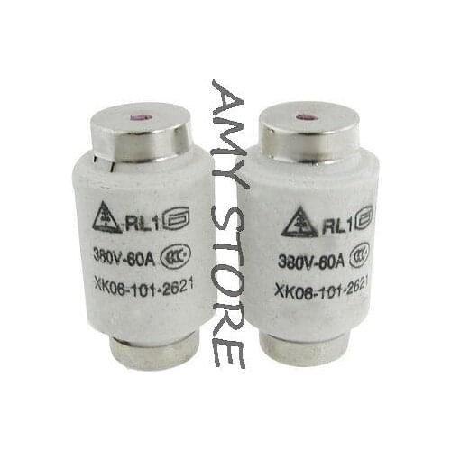 2pcs RL1-60 AC 380V 60A 48 x 26mm Screw Type Fuse Link Low Voltage
