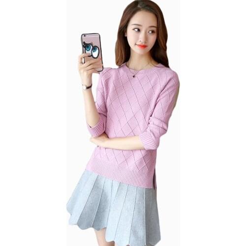 2017 NEW ARRIVAL WOMEN AUTUMN & WINTER FASHION HOLLOW KNITTING SWEATER ROUND COLLOR GIRLS PULLOVERS SWEATERS ZL752