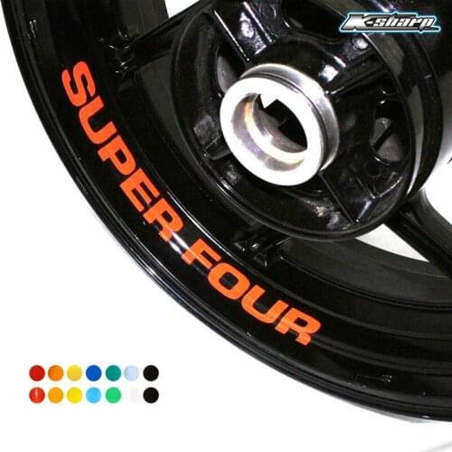 8 X custom inner motorcycle rim Stickers Decal Wheel Reflective STRIPES Fit HONDA super four
