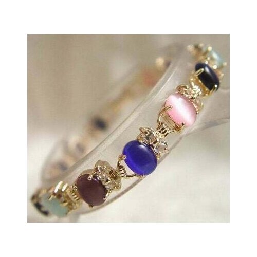 Free shipping Ladys beautiful Multi Color opal bead bracelet