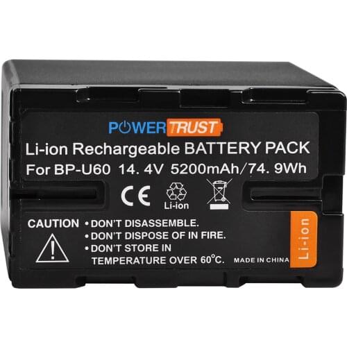 BP-U60 BP U65 Battery with USB+D-tap Function for Sony PXW-EX280 EX260 FS7 FS5 X280 Z280 Z190 EX1R EX3R Camera Battery