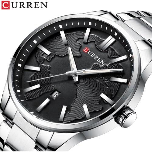 CURREN brand September new simple design engraved print mens watch, fashion sports travel, waterproof and durable mens watches