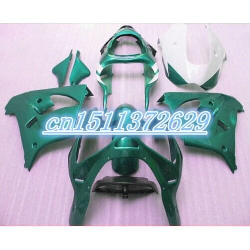 Dor-high quality ABS Fairing For Kawasaki white green 2002 2003 ZX 900 zx9r Ninja ZX 9R ZX 9R 02 03 Ninja ZX9 R 2002-2003 D