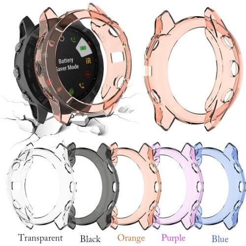 ForGarmin Fenix 6X Fenix6X Smart Watch Protector Silicone Cases Ultra-thin Soft TPU Protector Case Cover Protective Shell