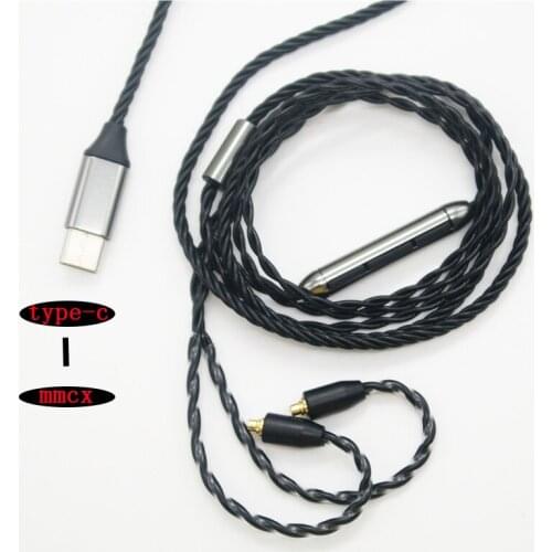 Type-c Upgrade MMCX cable For Shure SE846 se215 W40 W50 Earphone Headphone Cables with mic headset For huawei xuaimi