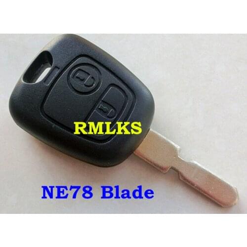 RMLKS Remote Key Shell fit for PEUGEOT 2 Button 307 107 207 407 Remote Key Case Fob Uncut HU83 Blade