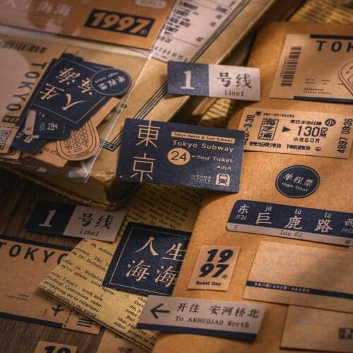 Beautiful Daily Series Paper Stickers Junk Journal Planner Kraft Paper Scrapbooking Vintage Decorative DIY Craft Photo Albums