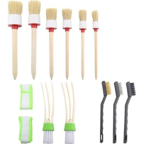 Car Detailing Brush Set, Auto Detailing Brush Set, 11 Pieces Car Cleaner Brush Set Air Conditioner, for Cleaning Wheels, Dashboa