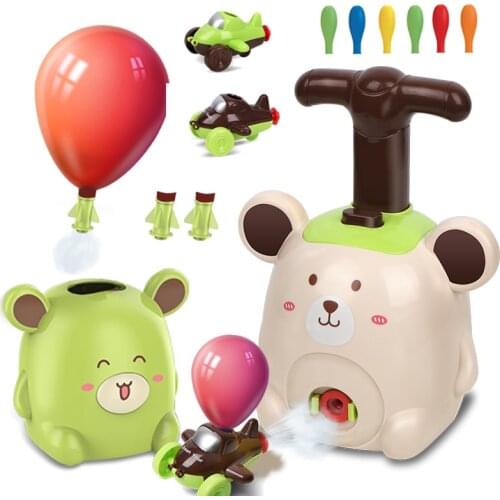 New Inertia Flying Power Balloon Car With Rocket Launcher Cartoon Balloon Car Puzzle Toy Science Experimen Toy for Children Gift