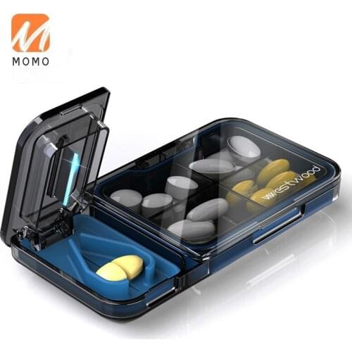 Pill Cutter Packing 7 Days Portable Portable Pill Compartment Pill Box Portable Dispenser Small Size