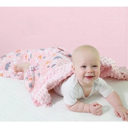 Baby Quilt Blankets Babies Accessories Newborn Bed Linen Sets 3D Dot Cartoon Soft Quilt Baby Four Seasons Air Conditioner Quilt