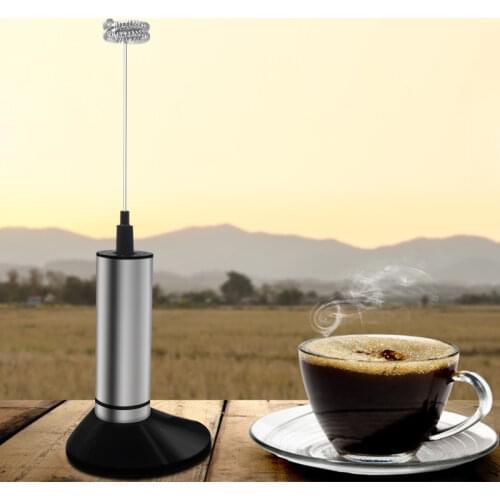 Milk Coffee Frother Handheld Battery Operated Electric Foam Maker Durable Drink Mixer with Stainless Steel Whisk for Egg Latte