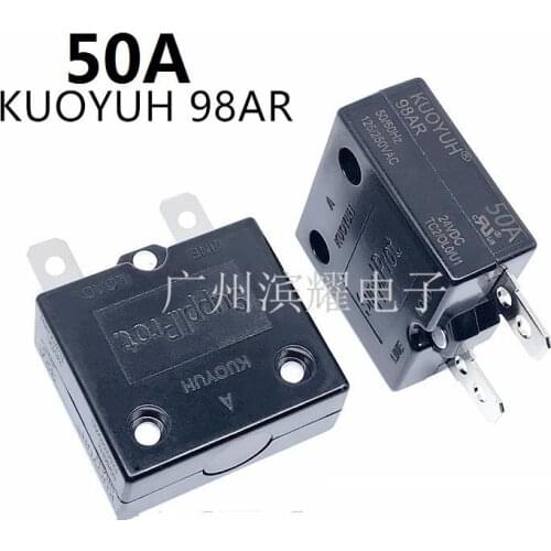3Pcs Taiwan KUOYUH 98AR 50A Overcurrent Protector Overload Switch Automatic Reset