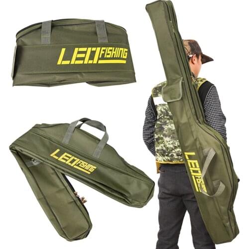 Portable Fishing Bag 100cm/150cm 2 Layers Waterproof Folding Fishing Rod Reel Bag Fishing Tackle Case Travel Storage Bag