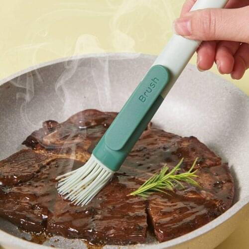 Portable Heat Resistant Silicone Barbecue Oil Brush Pastry Baking Pancake BBQ Camping Food Brush BBQ Tools Kitchen Accessories