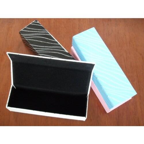 PU leather eyeglass rectangle handmade magnet case spectacle box