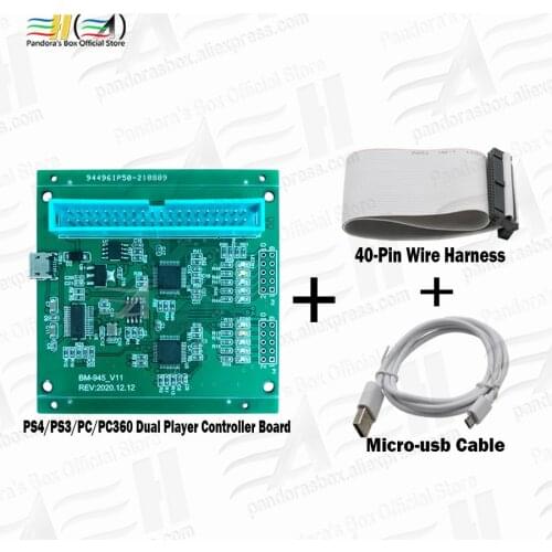 PS3/4/PC/PC360 Dual Player Controller board Pandora Box Expansion Function Board support Connect win10 win8 win7 vista XP 2000