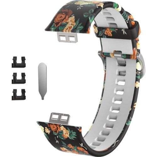 Printing Rubber Strap for -Huawei Watch Fit Smart Wristband Bracelet Accessories High Quality Replacement Sport Band