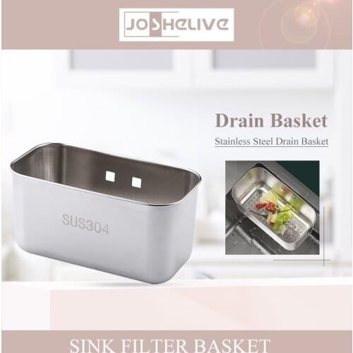 304 Stainless Steel Sink Drain Rack Washing Vegetable Drainer Fruit Drain Basket For Sink Stainless Steel Kitchen Organizer