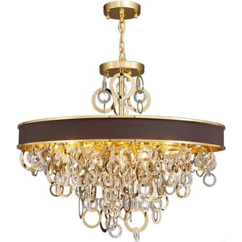 Modern crystal chandelier lighting restaurant kitchen island bedroom bedroom tube ceiling ceiling chandelier golden lighting