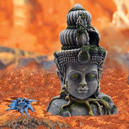 Guanyin Bodhisattva Statue Fish Tank Landscaping Ornament Simulation Crafts Aquarium Decorations Fish Entertainment