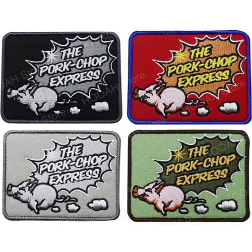 PORK CHOP EXPRESS ISAF INFIDEL USA US TACTICAL OPS SEW ON PATCH BADGE APPLIQUE party favor birthday gift