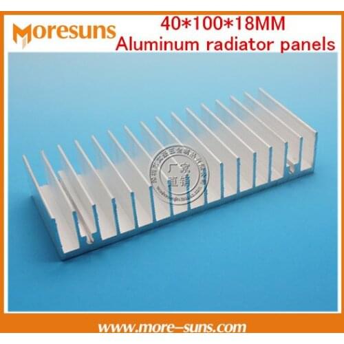 Fast Free Ship 2pcs High quality 40*100*18MM Aluminum radiator panels/Aluminum Heat Sink Electronic Power Amplifier Heat Sink