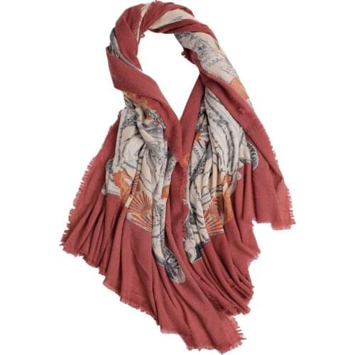 Womens scarf new design of winter shawl warm long Wool Pashmina double sided womens scarf