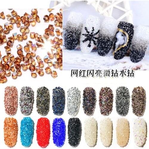 1 box Mini Shiny Crystal Diamond Pixie Rhinestone 3D Nail Art Decorations Glitter Glass Strass Manicure Design Accessories