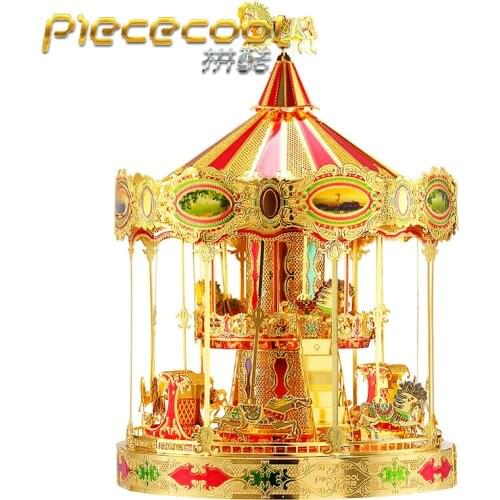 Piececool 3D Metal Puzzle Figure Toy Merry On Around building model Educational Puzzle 3D Models Gift Jigsaw Toys For Children