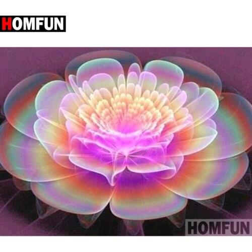 HOMFUN 5D DIY Diamond Embroidery Full Display "Flower landscape" Diamond Painting Square/Round Rhinestones Decor Art A00134